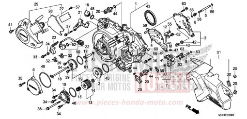 RIGHT CRANKCASE COVER (VFR1200XD/XDA/XDL/XDS) VFR1200XDE de 2014